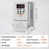 image:imageVEVOR VFD 10HP 75KW 34A 1 Phase 220V240V Input to 3 Phase 220V240V Output Variable Frequency Drive 0400Hz VFD for AC Motor Speed Control49x5x73