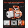 image:imageVEVOR Vacuum Pump 35 CFM HVAC Single Stage Rotary Vane Vacuum Pump for R134a R22 R410a Systems Auto AC Vacuum Pump Kit with Oil Bottle for Automotive Air Conditioner Maintenance Resin Degassing35CFM 1Stage