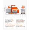 image:imageVEVOR Vacuum Pump 35 CFM HVAC Single Stage Rotary Vane Vacuum Pump for R134a R22 R410a Systems Auto AC Vacuum Pump Kit with Oil Bottle for Automotive Air Conditioner Maintenance Resin Degassing90 CFM 2Stage
