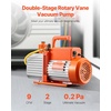 image:imageVEVOR Vacuum Pump 35 CFM HVAC Single Stage Rotary Vane Vacuum Pump for R134a R22 R410a Systems Auto AC Vacuum Pump Kit with Oil Bottle for Automotive Air Conditioner Maintenance Resin Degassing90 CFM 2Stage
