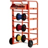 image:imageVEVOR Wire Spool Rack 4 Adjustable Rods ColdRolled Steel Wire Spool Holder Wall Mounted for MultiSpools Wiring Storage 150 lbs Capacity Cable Dispenser for Electrical Industrial Retail UseWire Storage Cart