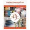 image:imageVEVOR Wire Spool Rack 4 Adjustable Rods ColdRolled Steel Wire Spool Holder Wall Mounted for MultiSpools Wiring Storage 150 lbs Capacity Cable Dispenser for Electrical Industrial Retail UseCable Dispenser