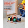 image:imageVEVOR Wire Spool Rack 4 Adjustable Rods ColdRolled Steel Wire Spool Holder Wall Mounted for MultiSpools Wiring Storage 150 lbs Capacity Cable Dispenser for Electrical Industrial Retail UseCable Dispenser