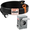 image:imageVEVOR 50 Amp Generator Cord and Power Inlet Box Kit 25FT Generator Extension Cord NEMA 1450PSS250R STW 6381 AWG with Twist Lock Connector PreDrilled Inlet Box ETL Listed  for Generator to House NEMA 1450PSS250R STW 6381 AWG Extension Cord with Twist Lock Connector PreDrilled Box ETL10 FT