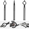image:imageVEVOR Blacksmith Tongs 4 PCS VBit Bolt Wolf Jaw Z VBit amp Gripping  A3 Carbon Steel 18 for Blacksmiths amp BladesmithsBlack