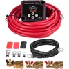 image:imageVEVOR Dual Battery Isolator Kit 12V 140 Amp 20 ft 6AWG Manual and Automatic VSR Voltage Sensitive Relay with Voltmeter LCD Screen Smart Battery Isolator Compatible with Lithium Batteries for UTV140 AMP Kit for Lithium