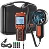 image:imageVEVOR Split Handheld Anemometer 14140 Digital Wind Speed CFM Meter Gauge with LED Backlight Screen Measures Wind Velocity Temperature Air Flow for Sailing Surfing Flying HVAC