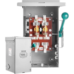 image:imageVEVOR 100A Manual Transfer Switch Generator Transfer Switch for Home 24000W DoubleThrow Safety Switch NEMA 3R OutdoorIndoor ETL Certified100 Amp