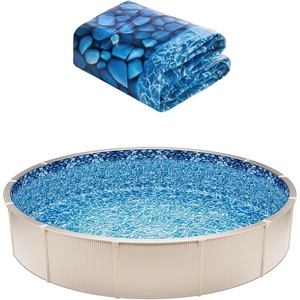 image:imageVEVOR 15 x 30 ft Oval Pool Liner Duobead Above Ground Pool Liners 52in Wall Height Durable Standard Gauge Vinyl Designed for Steel Sided AboveGround Swimming PoolsRound