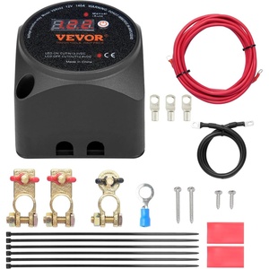 image:imageVEVOR Dual Battery Isolator Kit 12V 140 Amp 20 ft 6AWG Manual and Automatic VSR Voltage Sensitive Relay with Voltmeter LCD Screen Smart Battery Isolator Compatible with Lithium Batteries for UTV140 AMP Kit