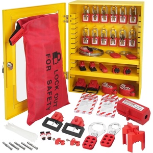 image:imageVEVOR Electrical Lockout Tagout Kit 59 PCS Safety Lockout Tagout Station with Padlocks Hasps Tags Ties Plug Lockout Circuit Breaker Lockouts Valve Lockouts Cable Lockout Lockout Bag Box59pcs Set