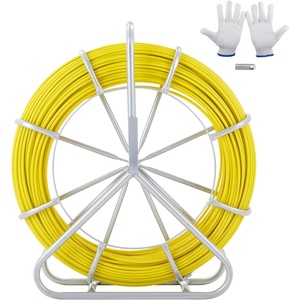 image:imageVEVOR Fiberglass Fish Tape 656 FT x 14 inch Fish Tape Duct Rodder Puller with Durable Steel Stand NonConductive Fishtape Wire Cable Running Rod for Walls Floor and Electrical Conduit287 x 85 x 315 in