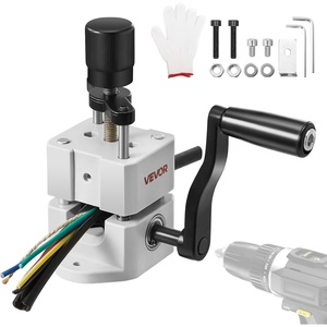image:imageVEVOR Manual Wire Stripping Machine 0061 in Portable Copper Stripper with Hand Crank or Drill Powered 64Mn Quenched Blades 45 Steel Rollers ABS amp PC Wire Peeler for Scrap Copper RecyclingHand Crank or Drill Powered