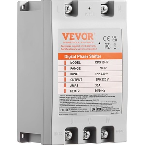 image:imageVEVOR Single Phase to 3 Phase Converter  10HP 30A 220V InputOutput Digital Phase Shifter for Residential amp Light Commercial Use One Converter for One Motor Only10HP30A