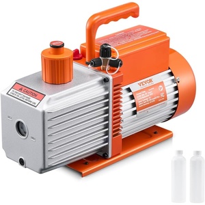 image:imageVEVOR Vacuum Pump 35 CFM HVAC Single Stage Rotary Vane Vacuum Pump for R134a R22 R410a Systems Auto AC Vacuum Pump Kit with Oil Bottle for Automotive Air Conditioner Maintenance Resin Degassing90 CFM 2Stage