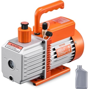 image:imageVEVOR Vacuum Pump 35 CFM HVAC Single Stage Rotary Vane Vacuum Pump for R134a R22 R410a Systems Auto AC Vacuum Pump Kit with Oil Bottle for Automotive Air Conditioner Maintenance Resin Degassing60 CFM 2Stage