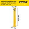 image:imageBestEquip 4255 Safety Bollard 512 OD Safety Barrier Bollard 42 Height Yellow Powder Coat Pipe Steel Safety Barrier with 4 Free Anchor Bolts for TrafficSensitive Area42Hx55D