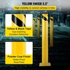 image:imageBestEquip 4255 Safety Bollard 512 OD Safety Barrier Bollard 42 Height Yellow Powder Coat Pipe Steel Safety Barrier with 4 Free Anchor Bolts for TrafficSensitive Area42Hx55D