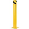 image:imageBestEquip 4255 Safety Bollard 512 OD Safety Barrier Bollard 42 Height Yellow Powder Coat Pipe Steel Safety Barrier with 4 Free Anchor Bolts for TrafficSensitive Area42Hx55D