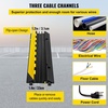 image:imageHappybuy 1 Pack of 3Channel Rubber Cable Protector Ramps Heavy Duty 44000Lbs Load Capacity Cable Wire Cord Cover Ramp Speed Bump Driveway Hose Cable Ramp Protective Cover