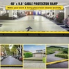 image:imageHappybuy 1 Pack of 3Channel Rubber Cable Protector Ramps Heavy Duty 44000Lbs Load Capacity Cable Wire Cord Cover Ramp Speed Bump Driveway Hose Cable Ramp Protective Cover