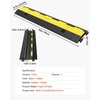 image:imageHappybuy 3 Pack of 2 Channel 11000lbs per Axle Capacity Protective Wire Cord Ramp Driveway Rubber Traffic Speed Bumps Cable ProtectorCable Protector