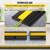 image:imageHappybuy 4 Pack of 1Channel Rubber Cable Protector Ramps Heavy Duty 18000Lbs Load Capacity Cable Wire Cord Cover Ramp Speed Bump Driveway Hose Cable Ramp Protective Cover  Protective Wire Cord Cover Heavy Duty Driveway Rubber Traffic Speed Bump Hump with FlipOpen Top Cover Black and YellowProtective Cover