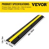image:imageHappybuy 4 Pack of 1Channel Rubber Cable Protector Ramps Heavy Duty 18000Lbs Load Capacity Cable Wire Cord Cover Ramp Speed Bump Driveway Hose Cable Ramp Protective Cover  Protective Wire Cord Cover Heavy Duty Driveway Rubber Traffic Speed Bump Hump with FlipOpen Top Cover Black and YellowProtective Cover