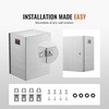 image:imageSteel Electrical Box 16 x 12 x 8 Electrical Enclosure Box 304 Stainless Steel Electronic Equipment Enclosure Box IP65 Weatherproof WallMounted Metal Electrical Enclosure with Mounting Plate16 x 12 x 6