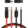 image:imageVEVOR 100FT Solar Panel Extension Cable 10 AWG Solar Panel Wire with Flame Retardant Protective Sleeving Female and Male Connectors IP67 Waterproof PV Wire for Outdoor Automotive RV Black amp RedStandard Black  Red
