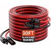 image:imageVEVOR 100FT Solar Panel Extension Cable 10 AWG Solar Panel Wire with Flame Retardant Protective Sleeving Female and Male Connectors IP67 Waterproof PV Wire for Outdoor Automotive RV Black amp RedStandard Black  Red