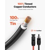 image:imageVEVOR 100FT Solar Panel Extension Cable 10 AWG Solar Panel Wire with Flame Retardant Protective Sleeving Female and Male Connectors IP67 Waterproof PV Wire for Outdoor Automotive RV Black amp RedStandard Black  Red