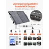 image:imageVEVOR 100W Bifacial Solar Panel 16BB NType Foldable Monocrystalline Solar Panel Charger 24 Efficiency Portable with MC4 Output USBA QC30 TypeC amp DC Ports for Power Stations Camping Hiking100W