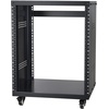 image:imageVEVOR 12U AV Rack Stand with Caster Wheels Component Rack Cabinet Recording Studio Racks Removable Side Panels Universal Network Server Case Special Vents for 19 Audio Video Rack Mounting12U