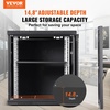 image:imageVEVOR 12U Wall Mount Network Cabinet 155 Deep Server Rack Cabinet Enclosure 200 lbs Max GroundMounted Load Capacity with Locking Glass Door Side Panels for IT Equipment AV Devices9UGlass Door