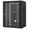 image:imageVEVOR 12U Wall Mount Network Cabinet 155 Deep Server Rack Cabinet Enclosure 200 lbs Max GroundMounted Load Capacity with Locking Glass Door Side Panels for IT Equipment AV Devices15UGlass Door