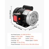 image:imageVEVOR 15HP Electric Motor 1725 RPM AC 115V230V 56C Frame Air Compressor Motor Single Phase 58 Keyed Shaft CWCCW R1