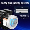 image:imageVEVOR 15HP Electric Motor 1725 RPM AC 115V230V 56C Frame Air Compressor Motor Single Phase 58 Keyed Shaft CWCCW R1