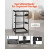 image:imageVEVOR 16U Open Frame Server Rack amp Network Rack Wall Mounted or Floor Standing Heavy Duty 4 Post with 2PCS Vented 1U Shelves amp Mounting Hardware Holds All 19 Networking IT Equipment AV Gear16U Server Rack