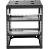 image:imageVEVOR 16U Open Frame Server Rack amp Network Rack Wall Mounted or Floor Standing Heavy Duty 4 Post with 2PCS Vented 1U Shelves amp Mounting Hardware Holds All 19 Networking IT Equipment AV Gear12U Server Rack