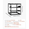 image:imageVEVOR 16U Open Frame Server Rack amp Network Rack Wall Mounted or Floor Standing Heavy Duty 4 Post with 2PCS Vented 1U Shelves amp Mounting Hardware Holds All 19 Networking IT Equipment AV Gear10U Server Rack