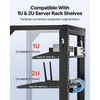 image:imageVEVOR 16U Open Frame Server Rack amp Network Rack Wall Mounted or Floor Standing Heavy Duty 4 Post with 2PCS Vented 1U Shelves amp Mounting Hardware Holds All 19 Networking IT Equipment AV Gear15U Wall Rack