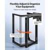image:imageVEVOR 16U Open Frame Server Rack amp Network Rack Wall Mounted or Floor Standing Heavy Duty 4 Post with 2PCS Vented 1U Shelves amp Mounting Hardware Holds All 19 Networking IT Equipment AV Gear15U Wall Rack