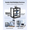 image:imageVEVOR 16U Open Frame Server Rack amp Network Rack Wall Mounted or Floor Standing Heavy Duty 4 Post with 2PCS Vented 1U Shelves amp Mounting Hardware Holds All 19 Networking IT Equipment AV Gear12U Wall Rack