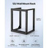 image:imageVEVOR 16U Open Frame Server Rack amp Network Rack Wall Mounted or Floor Standing Heavy Duty 4 Post with 2PCS Vented 1U Shelves amp Mounting Hardware Holds All 19 Networking IT Equipment AV Gear12U Wall Rack