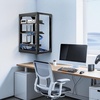 image:imageVEVOR 16U Open Frame Server Rack amp Network Rack Wall Mounted or Floor Standing Heavy Duty 4 Post with 2PCS Vented 1U Shelves amp Mounting Hardware Holds All 19 Networking IT Equipment AV Gear15U Wall Rack