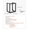 image:imageVEVOR 16U Open Frame Server Rack amp Network Rack Wall Mounted or Floor Standing Heavy Duty 4 Post with 2PCS Vented 1U Shelves amp Mounting Hardware Holds All 19 Networking IT Equipment AV Gear12U Wall Rack