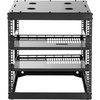 image:imageVEVOR 16U Open Frame Server Rack amp Network Rack Wall Mounted or Floor Standing Heavy Duty 4 Post with 2PCS Vented 1U Shelves amp Mounting Hardware Holds All 19 Networking IT Equipment AV Gear10U Server Rack