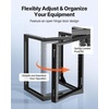 image:imageVEVOR 16U Open Frame Server Rack amp Network Rack Wall Mounted or Floor Standing Heavy Duty 4 Post with 2PCS Vented 1U Shelves amp Mounting Hardware Holds All 19 Networking IT Equipment AV Gear12U Wall Rack