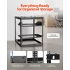 image:imageVEVOR 16U Open Frame Server Rack amp Network Rack Wall Mounted or Floor Standing Heavy Duty 4 Post with 2PCS Vented 1U Shelves amp Mounting Hardware Holds All 19 Networking IT Equipment AV Gear12U Server Rack